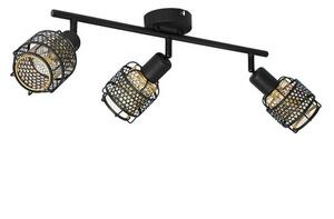 Eudoria 3 Plafonieră Black/Gold - Lindby