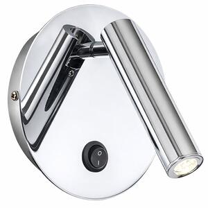 Aplica argintie din metal cu LED