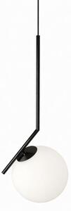Pendul modern cu glob opac și structură metalică neagră 50x15 cm