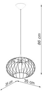Lustră pe cablu Sollux SL.1185 TSUNO 1xE27/15W/230V negru