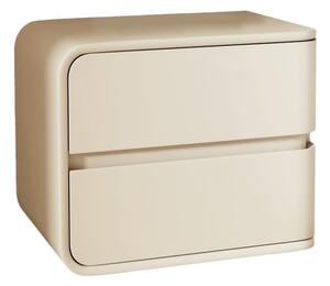 Noptiera din MDF si piele Elsa Cream