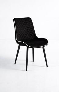 Scaun dining Milano din velur Black