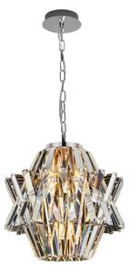 Lustră de cristal pe lanț CROWN 4xE14/40W/230V crom