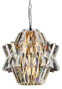 Lustră de cristal pe lanț CROWN 4xE14/40W/230V crom