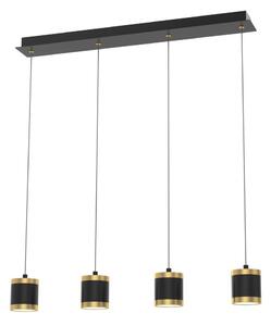 Wofi 7003-404 - Lustră LED reglabilă pe cablu TOULOUSE 4xLED/8,5W/230V negru/auriu