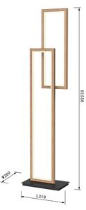 Lampadar LED dimabil Wofi 3023-206 PESCARA LED/21W/230V maro