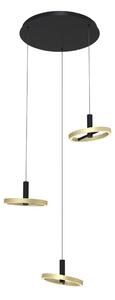 Lustră LED dimabilă pe cablu Wofi 5016-304 BREST LED/26W/230V negru/auriu