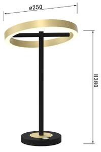 Lampă LED tactilă dimabilă Wofi 8016-104 BREST LED/10,5W/230V negru/auriu