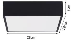 Plafonieră LED dimabilă Immax NEO 07237L CANTO 22W/230V negru Tuya + telecomandă