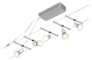 Paulmann 94442 - Set 5x GU5.3/10W, sistem complet cu cablu SALT 230V, crom mat