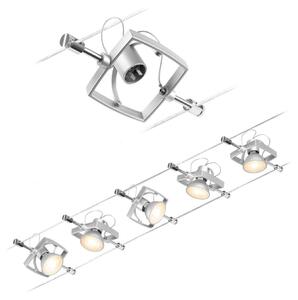 SET 5x lustră pe cablu Paulmann 94430 GU5,3/10W MAC 230V crom mat