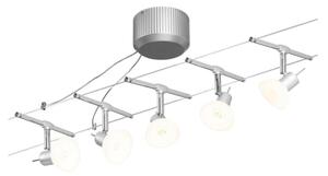 Paulmann 94136 - Set 5xGU5,3/10W, sistem complet de iluminat pe cablu SHEELA, 230V, crom