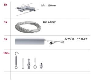 Paulmann 94108 - Set 5x LED 4,3W spot MAC 230V crom mat satinat
