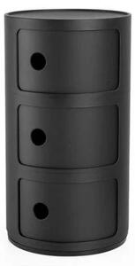 Componibili 3 Masă Laterală Matt Black - Kartell
