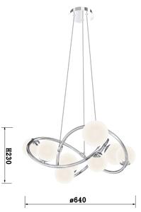 Lustră LED pe cablu NANCY Wofi 7014-807 8xG9/3,5W/230V crom lucios