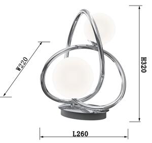 Lampă LED de masă NANCY Wofi 8014-207 2xG9/3,5W/230V crom lucios