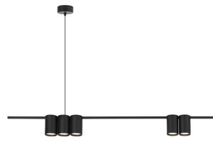 Lustră pe cablu GENESIS 7xGU10/8W/230V negru
