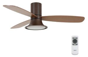 Ventilator LED de tavan Lucci Air 210663 FLUSSO 1xGX53/18W/230V maro + telecomandă