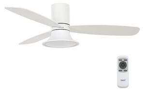 Ventilator LED dimabil Lucci Air 210661 FLUSSO 1xGX53/18W/230V lemn/alb + telecomandă