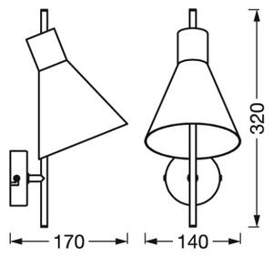 Osram - Aplică LED de perete DECOR TOKIO LED/5W/230V neagră