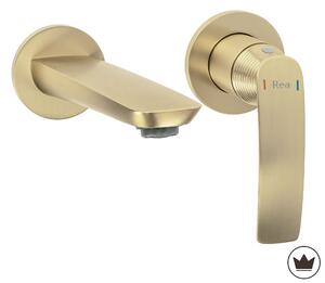 Baterie de lavoar încastrată REA Como Brush Gold + BOX