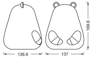 Osram - LED RGBW Lampă de veghe tactilă pentru copii NIGHTLUX BEAR LED/0,7W/3,7V 1200 mAh