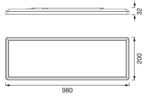 Osram - LED reglabil plafonieră PLANON EASYFIX LED/30W/230V IP54 alb + telecomandă