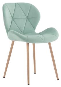 Scaun de sufragerie MANGO VELVET, mentolova