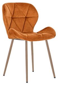 Scaun de sufragerie MANGO VELVET, teracota