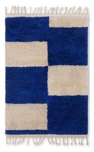 Mara Knotted Covor S Bright Blue/Off-White - Ferm Living