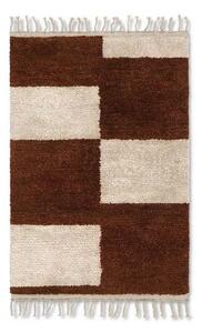 Mara Knotted Covor S Întuneric Brick/Off-White - Ferm Living