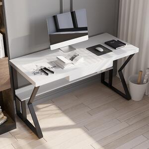 Masa pentru calculator în stil dreptunghiular culoare: negru, alb DEPRIMO 13385 by Deprimo