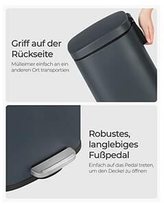Cos pentru reciclare, 30L, Gri, LTB03GS, 35 x 25 x 63 cm