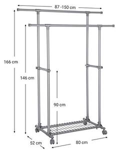 Cuier stender, Songmics, Gri, 87-150x52x166