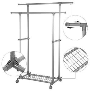 Cuier stender, Songmics, Gri, 87-150x52x166