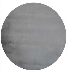 Covor Pufos, Model Blanita, Rotund Antiderapant, Soft LOP 070, Gri 80 x 80