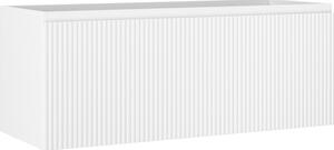 Mexen Rivel, mobilier baie 120 cm, 1 sertar, canelat, alb mat, 91A20-12047-1-BF01