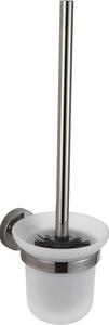 Mexen Remo, perie de toaletă suspendată, crom negru, 7050750-73