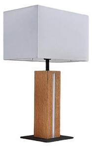 Garry Square Veioză White/Wood - Lindby