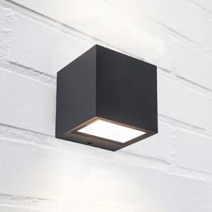 LUTEC Lampă LED de exterior GEMINI, gri închis, 9 x cm, IP54, lumină orientată în, Gri, Aluminiu, Modern, Priză de perete sus / jos