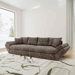 Canapea extensibilă dumonde cu ladă de depozitare si sezut confortabil din spuma high-density, Loana Cremona Maro-bej 300x100 cm