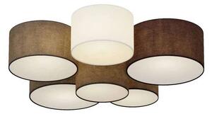 Laurenz 6 Plafonieră Grey/White/Brown - Lindby