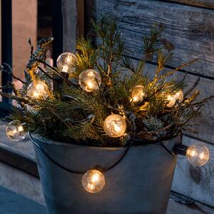 Konstsmide Christmas Ghirlandă LED fir luminos chihlimbar 10 lumini, Negru, Plastic