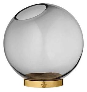 Globe Vaza w/Stand Ø10xH10 Black/Gold- AYTM