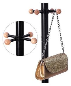 Cuier tip pom Model Wise, Negru, 49x49x176 cm