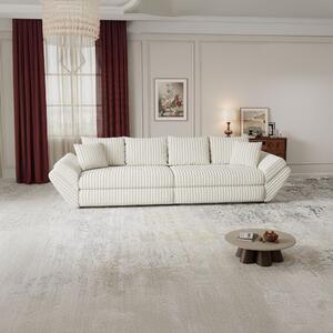 Canapea extensibilă dumonde cu ladă de depozitare si sezut confortabil din spuma high-density, Loana Tilia Bej 300x100 cm