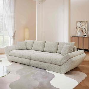 Canapea extensibilă dumonde cu ladă de depozitare si sezut confortabil din spuma high-density, Loana Arena Bej 300x100 cm