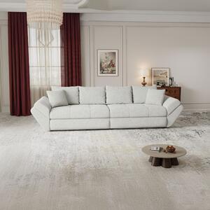 Canapea extensibilă dumonde cu ladă de depozitare si sezut confortabil din spuma high-density, Loana Vibe Bej 300x100 cm
