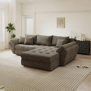 Colțar extensibil dumonde cu ladă de depozitare si sezut confortabil din spuma high-density, Loana Vibe II 270x185 cm