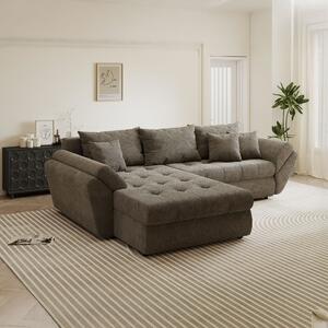 Colțar extensibil dumonde cu ladă de depozitare si sezut confortabil din spuma high-density, Loana Vibe 270x185 cm